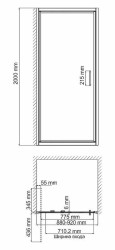 Душевая дверь WasserKRAFT Salm 90 27I04