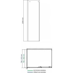 Душевая стенка WasserKRAFT Vils 80 56R06-RP80