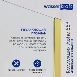 Душевая стенка WasserKRAFT Aisch 80 55P06-RP80