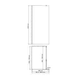 Душевая перегородка WasserKRAFT Rur 90 30W39-MG