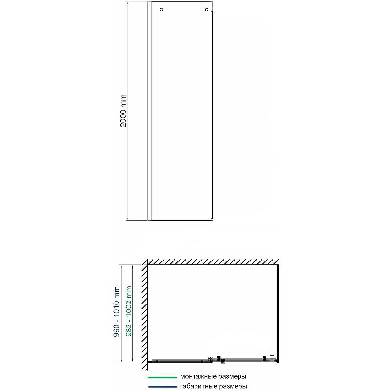 Душевая стенка WasserKRAFT Vils 100 56R10-RP100