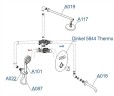Душевая система WasserKRAFT Dinkel A175817 с термостатом