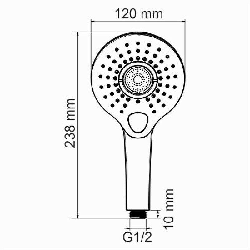 Душевая система WasserKRAFT Dinkel A175817 с термостатом