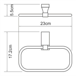 Кольцо для полотенец WasserKRAFT Lopau K-6060
