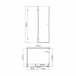 Душевой уголок WasserKRAFT Ems 120х100 R 76H10R-MG