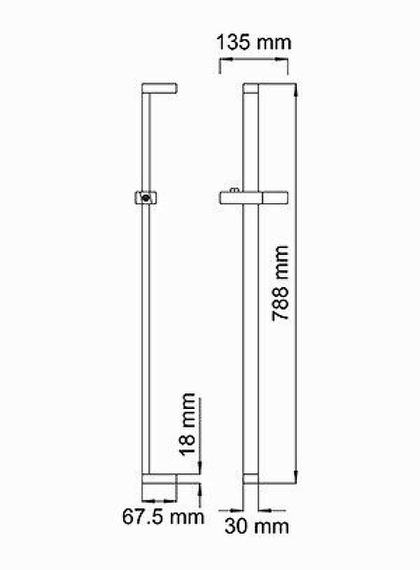 Душевая штанга WasserKRAFT Exter  A048