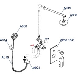 Душевая система WasserKRAFT Alme A14130