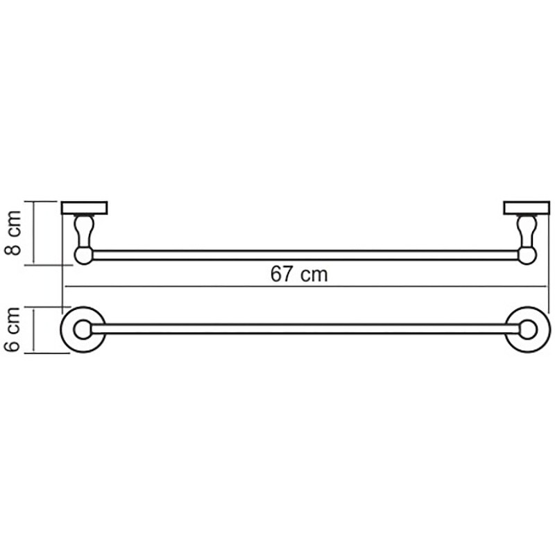 Полотенцедержатель WasserKRAFT Nau K-7730