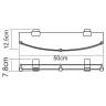 Стеклянная полка WasserKRAFT Lopau K-6044