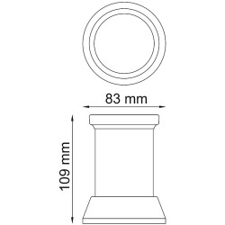 Стакан для зубных щеток WasserKRAFT Donau K-2428