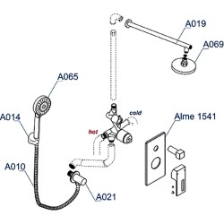 Душевая система WasserKRAFT Alme A16069