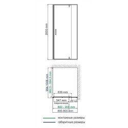 Душевой уголок WasserKRAFT Neime 90x100 19P18