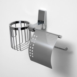 Держатель туалетной бумаги и освежителя воздуха WasserKRAFT Lopau K-6059 с крышкой