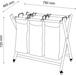 Корзина для белья WasserKRAFT Naab WB-860-L