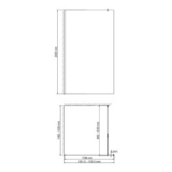 Душевая перегородка WasserKRAFT Rur 120 30W40