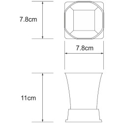 Стакан для зубных щеток WasserKRAFT Exter K-5528