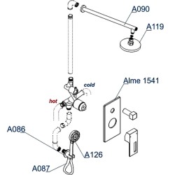 Душевая система WasserKRAFT Alme A16590
