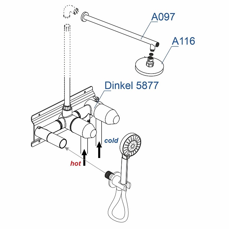 Душевая система WasserKRAFT A16116