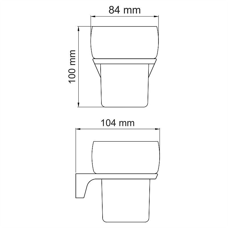 Стакан для зубных щеток WasserKRAFT Elbe K-7228