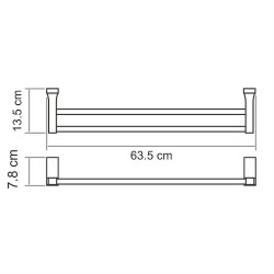 Полотенцедержатель WasserKRAFT Lopau K-6040 двойной