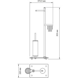 Напольная стойка WasserKRAFT K-1264NICKEL