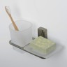 Стакан для зубных щеток с мыльницей WasserKRAFT Exter K-5226