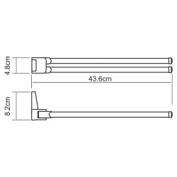 Полотенцедержатель WasserKRAFT Lopau K-6031 поворотный