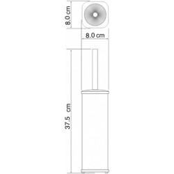 Ершик для унитаза WasserKRAFT K-1117NICKEL