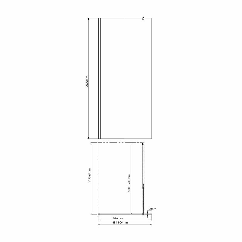Душевая перегородка WasserKRAFT Rur 90 30W39PG-MG