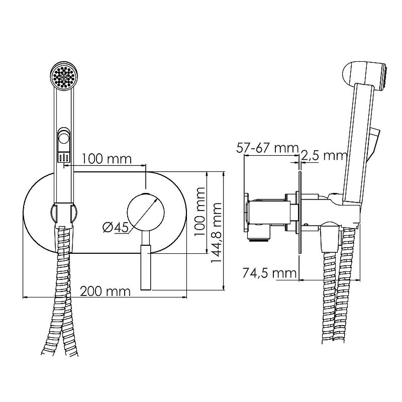 Гигиенический душ WasserKRAFT Wern 4238
