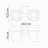 Стакан для зубных щеток WasserKRAFT Wern K-2528D двойной