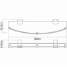 Стеклянная полка WasserKRAFT Exter K-5244