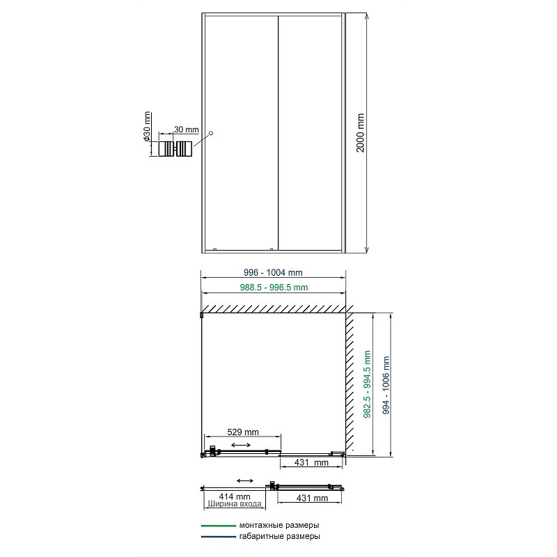 Душевой уголок WasserKRAFT Rhin 100x100 44S19