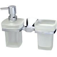 Дозатор для жидкого мыла WasserKRAFT Wern K-2589 со стаканом для зубных щеток