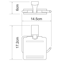 Держатель туалетной бумаги WasserKRAFT Leine K-5025W с крышкой