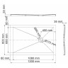 Душевой поддон из искусственного камня WasserKRAFT Aller 120x80 10T06