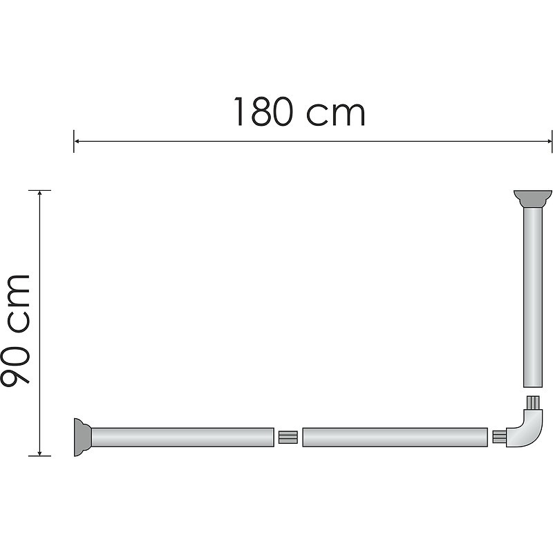 Карниз для ванны WasserKRAFT Elbe 180x90 SC-729018