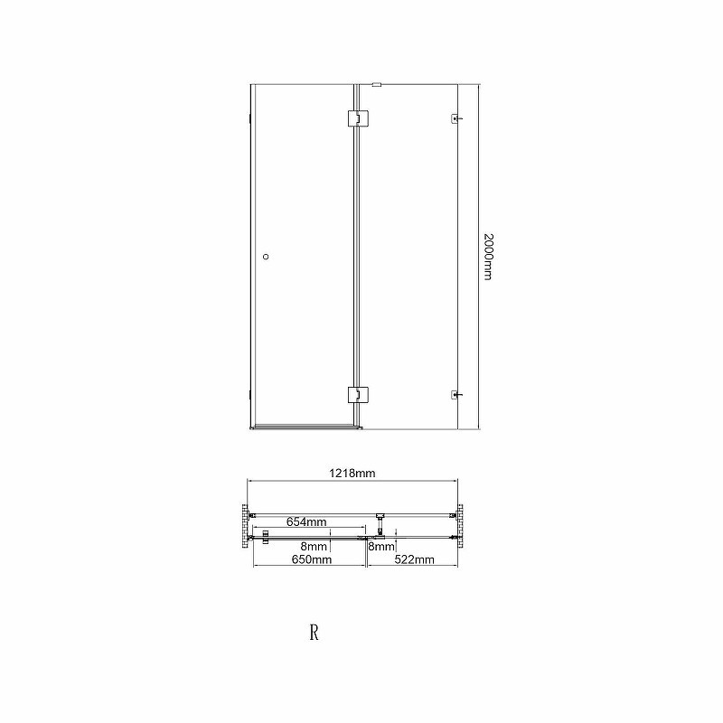 Душевая дверь WasserKRAFT Paar 120 R 88H05R-MG