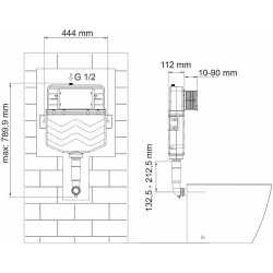 смывной бачок WasserKRAFT Aller 10TLT.031.ME.MG02 для унитаза