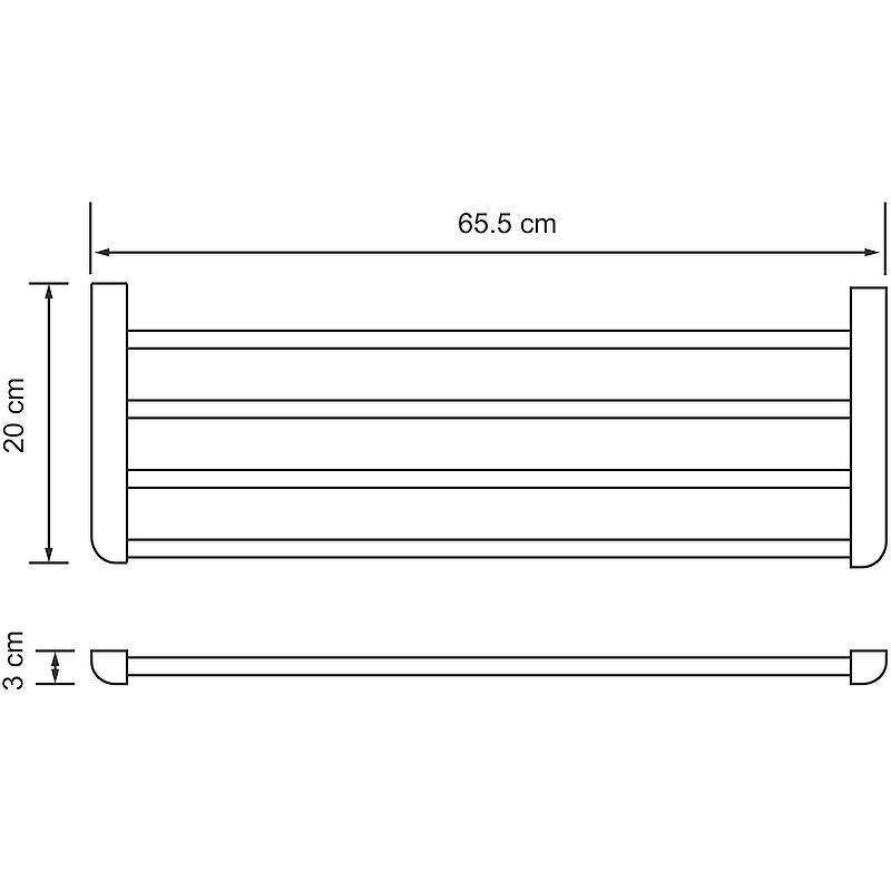 Полка для полотенец WasserKRAFT Kammel K-8311
