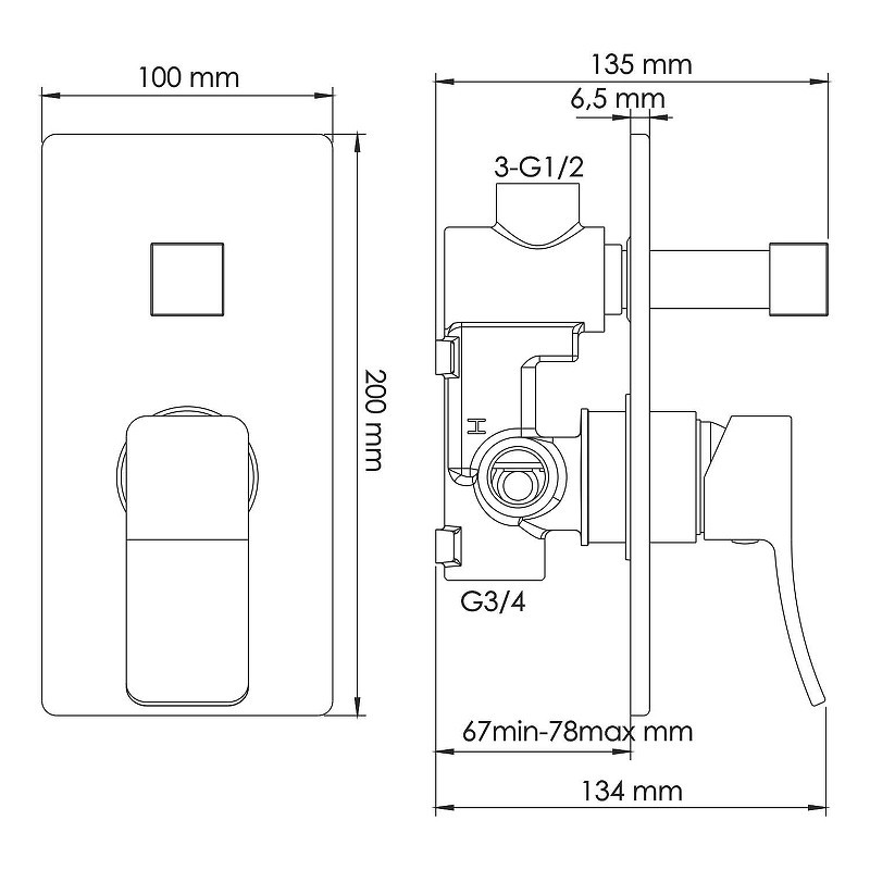 Душевая система WasserKRAFT Exter A16040