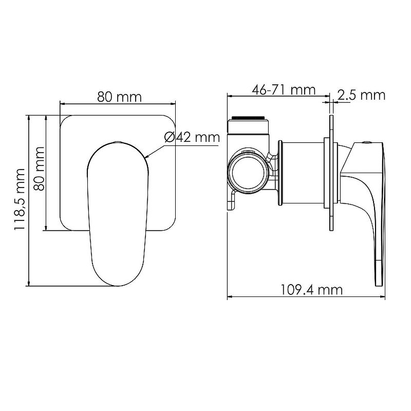 Смеситель для душа WasserKRAFT Asphe 7751