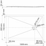 Душевой поддон из искусственного камня WasserKRAFT Dill 120x80 61T06