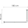 Карниз для ванны WasserKRAFT Kammel 180x90 SC-839018