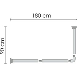 Карниз для ванны WasserKRAFT Kammel 180x90 SC-839018