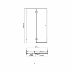 Душевая дверь WasserKRAFT Paar 120 88H05-TG