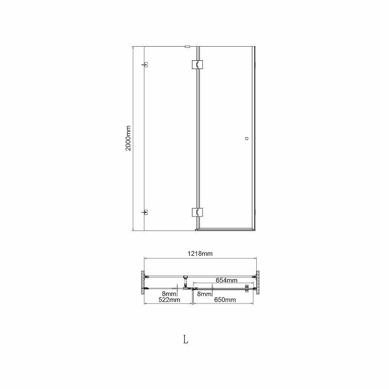 Душевая дверь WasserKRAFT Paar 120 88H05-TG