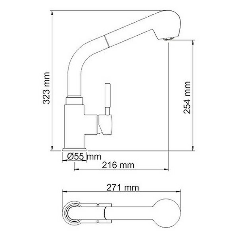 Смеситель для кухни WasserKRAFT Main 4166