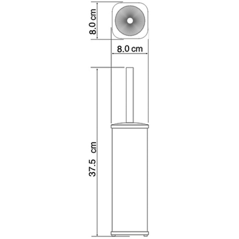 Ершик для унитаза WasserKRAFT Amper Black K-1117B