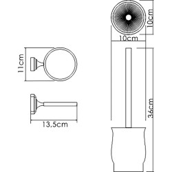 Ершик для унитаза WasserKRAFT K-24127